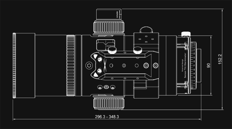 William Optics Ultra-Cat 56mm f/4.8 Petzval Refractor Telescope mechanical diagram