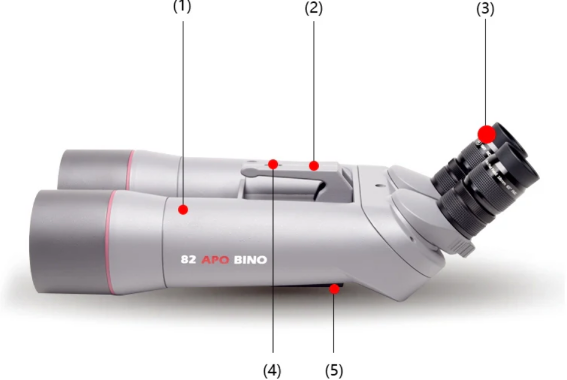 Sky Rover 70mm Giant Binoculars structrual diagram