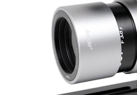 Askar 50P 50mm f/3.8 Quadruplet Petzval APO Refractor Telescopes front M52 filter.
