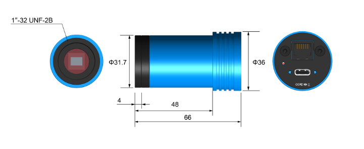 ToupTek ATR432M Cooled Mono Astronomy Camera - BACKFOCUS