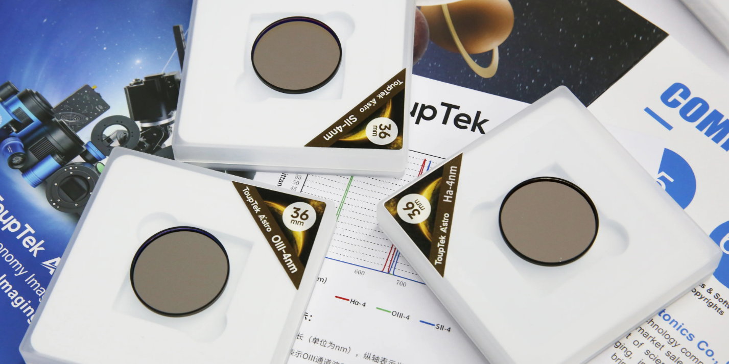 Touptek Astro filters SHO set with packaging 