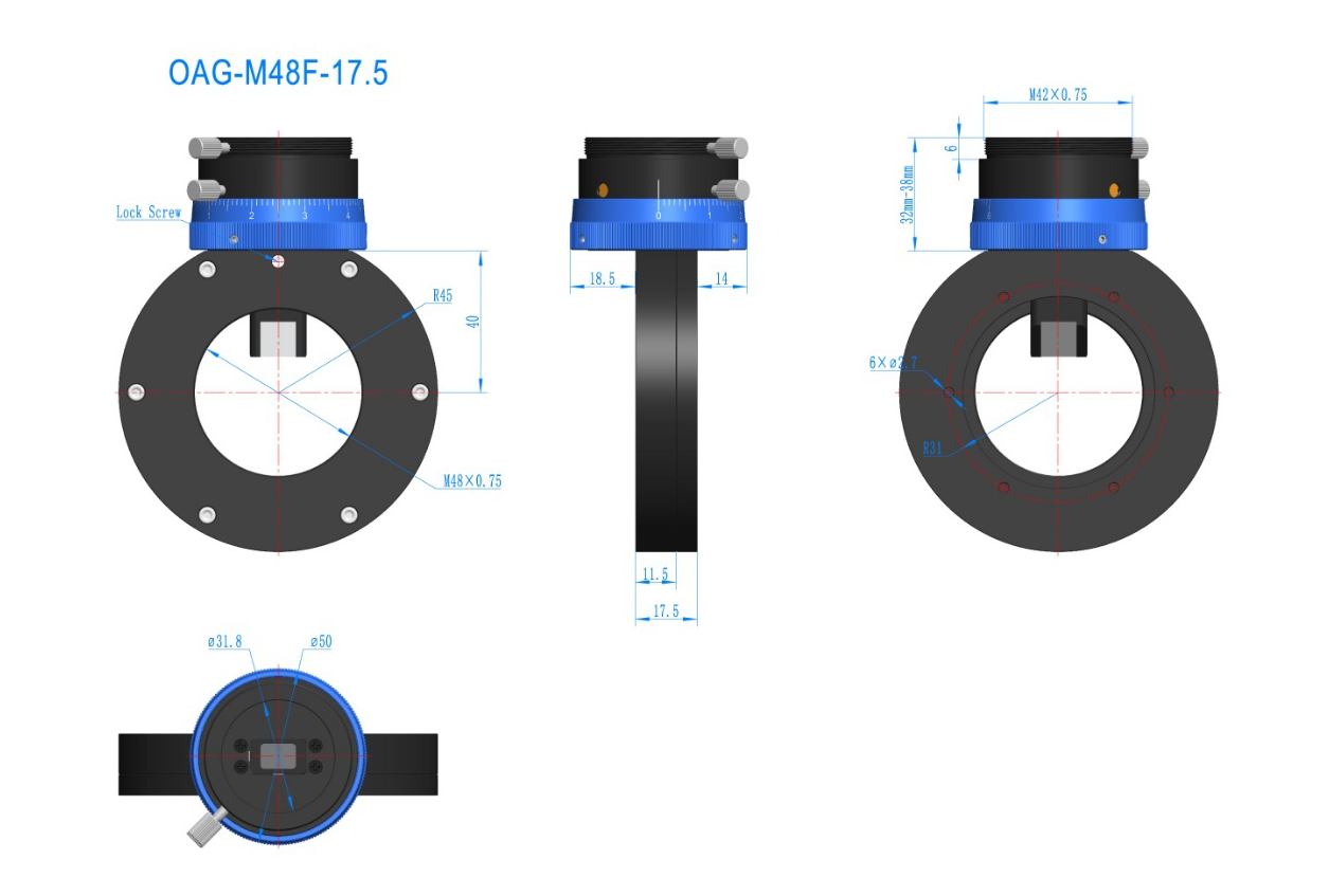 ToupTek OAG-L mechanical specifications