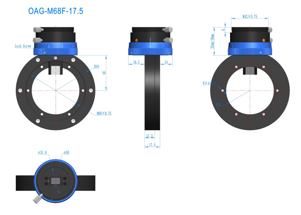 ToupTek OAG-L mechanical specifications