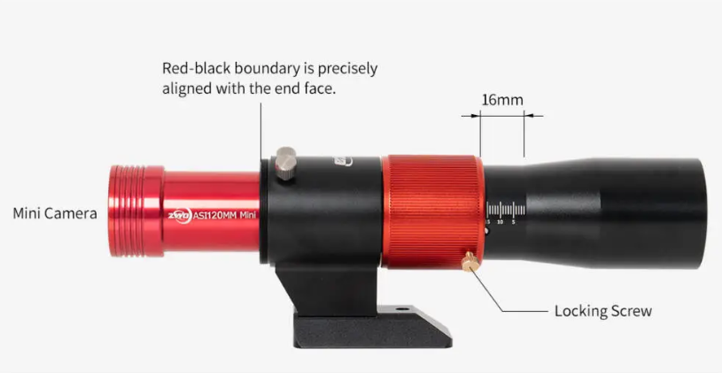 ZWO 30mm f/5 Mini Guide Scope camera focus example