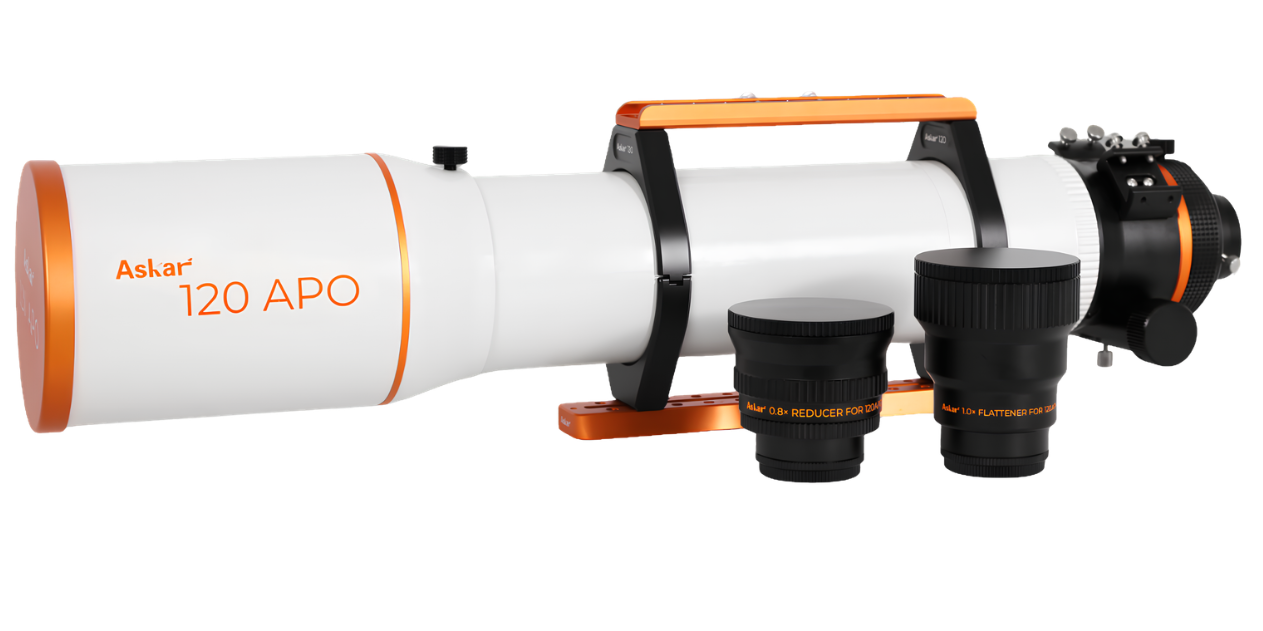 Askar 120 APO refractor with the two optional correctors.