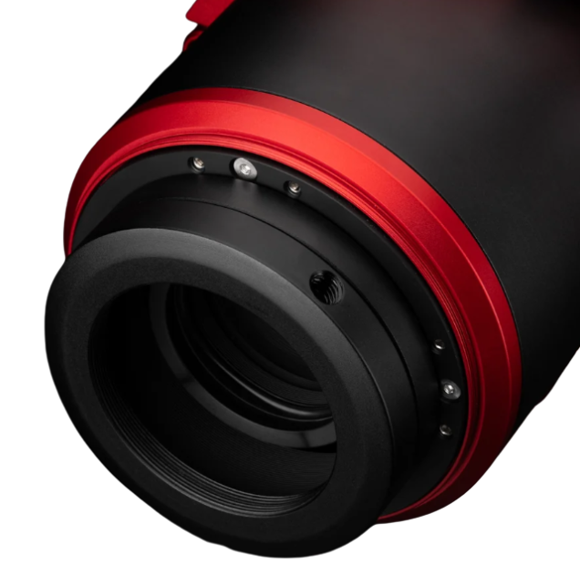 William Optics RedCat 91 WIFD built-in tilt adjuster and camera rotator on rear end. 