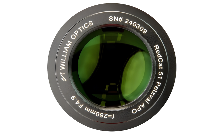 William Optics RedCat 51 III front lens objective.