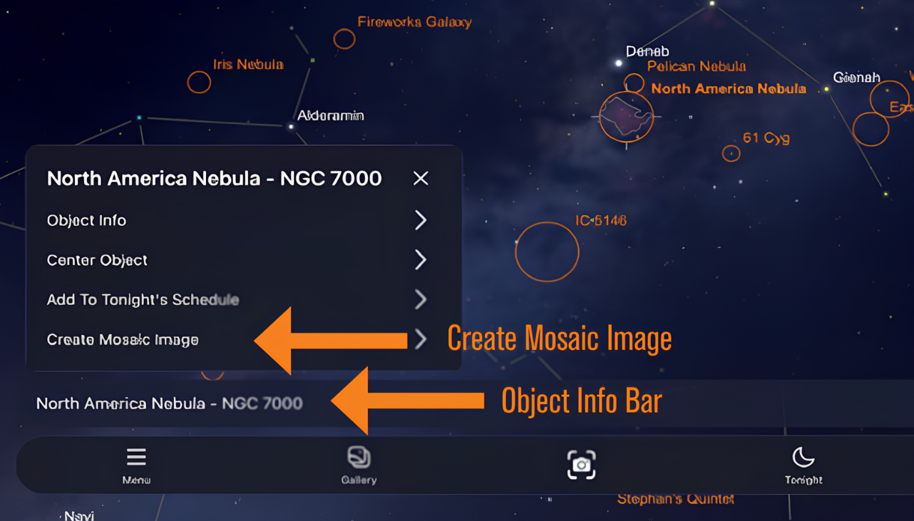 Celestron Origin new Mosaic Mode.