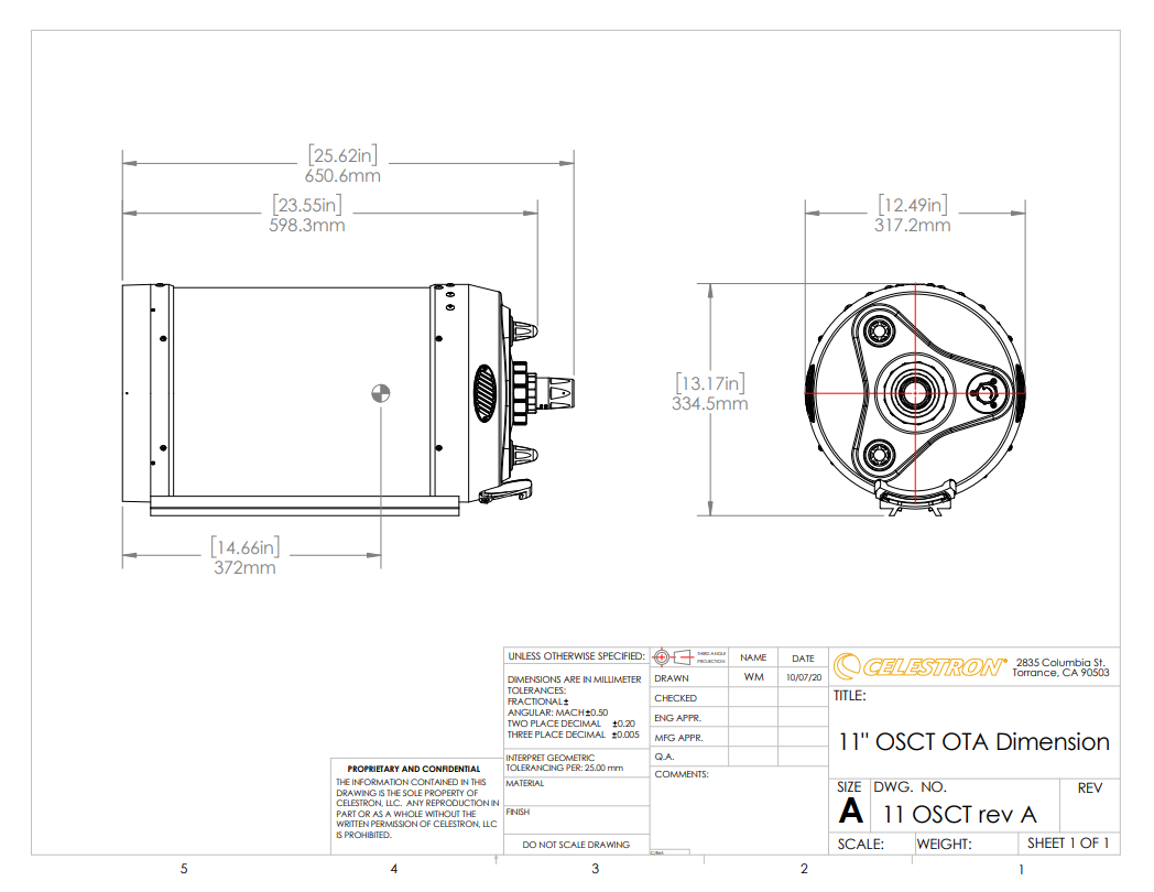 EdgeHD 11" Dimensional Drawing