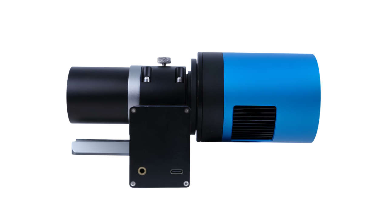 ToupTek GS-250 PAPO astrophotography guide scope mounted with DSLR cameras for portable imaging setups