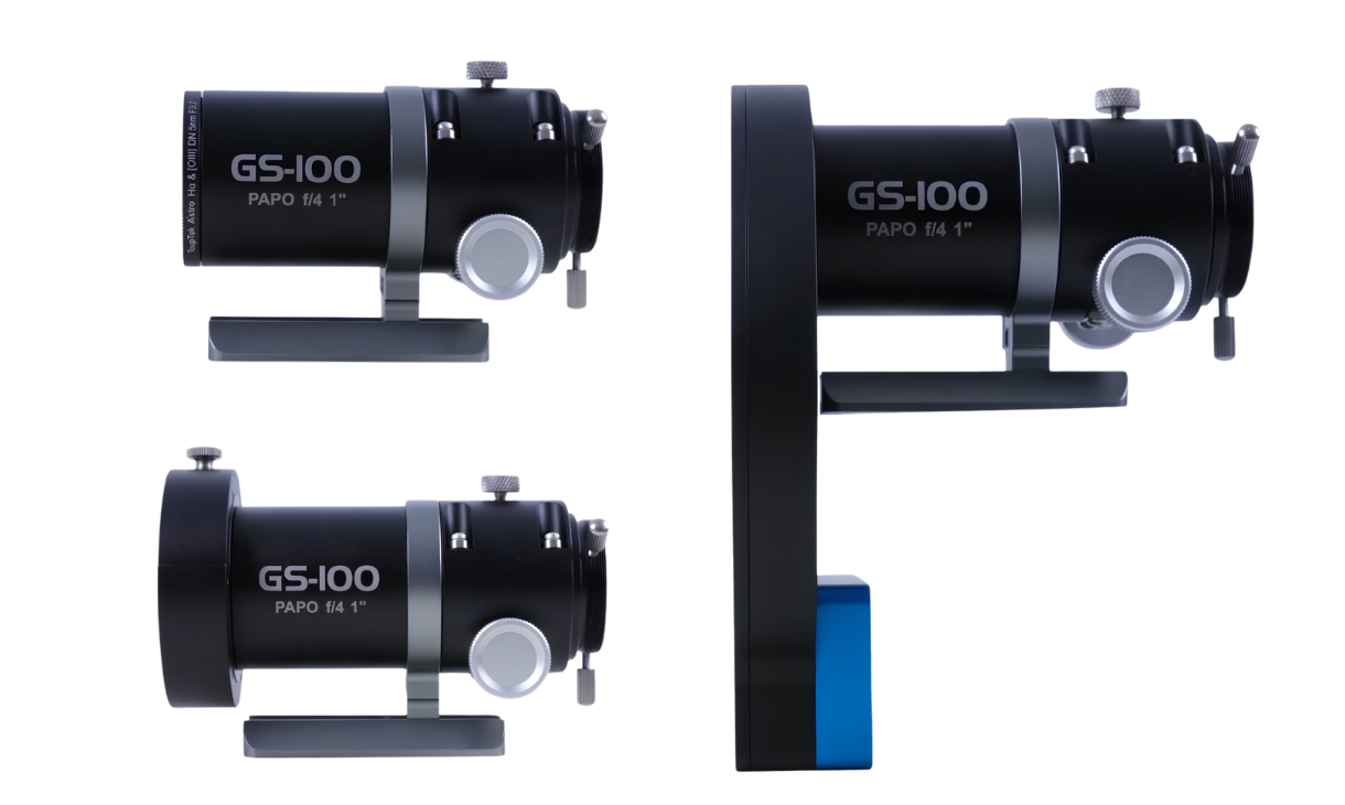 ToupTek GS Series guide scope with ToupTek planetary and guide cameras attached for astrophotography and guiding