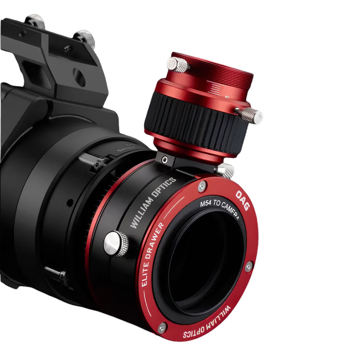 William Optics Elite Off-Axis Guider with M48 Threaded Filter Drawer mounted on a Redcat telescope