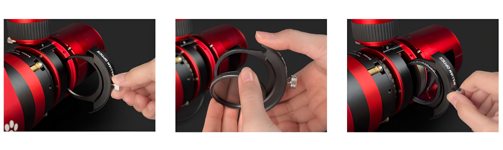William Optics Elite Off-Axis Guider with M48 Threaded Filter Drawer Kit filter installation 