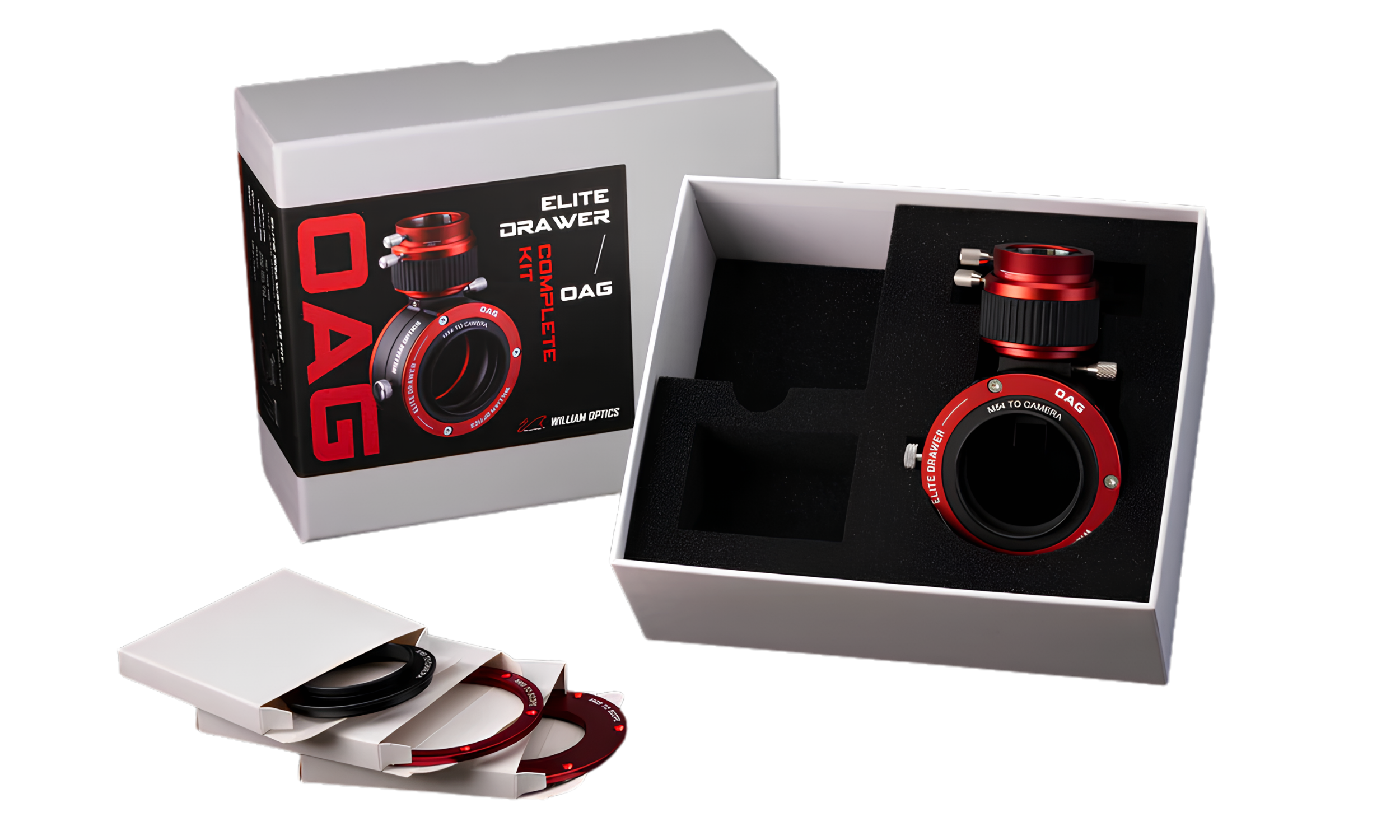 William Optics Elite Off-Axis Guider with M48 Threaded Filter Drawe whats in the box 