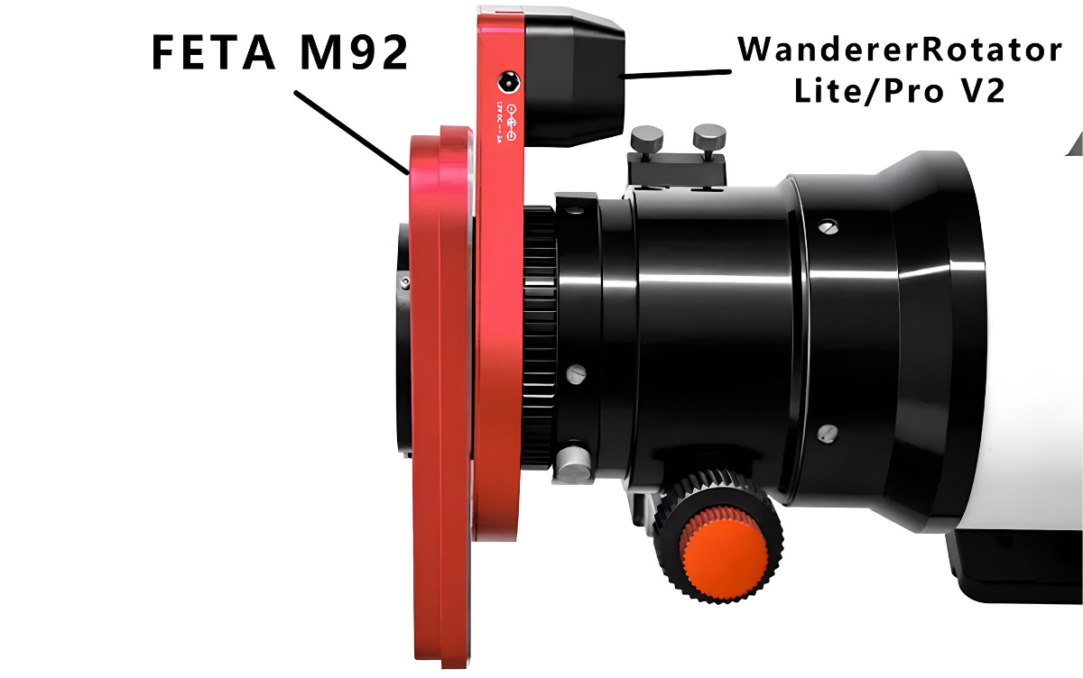 WandererAstro Wanderer FETA M92 Focuser & Electronic Tilt Adjuster stackable with other Wandererastro products.