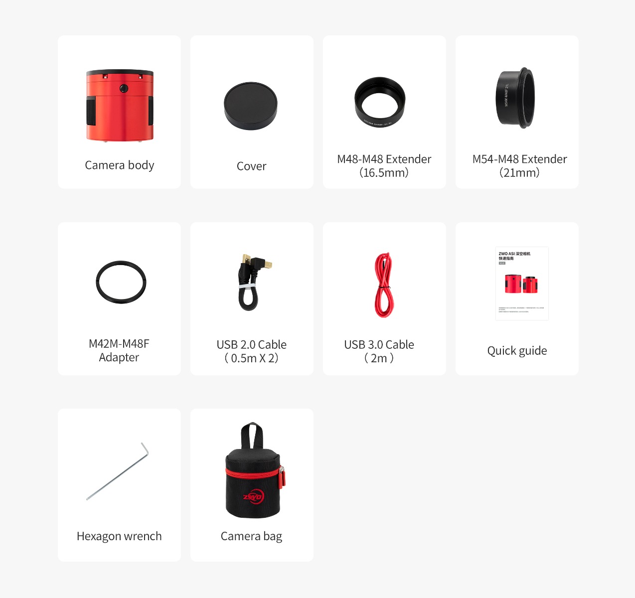ZWO Astrophotography Cameras ASI ASI6200MC - What's in the Box
