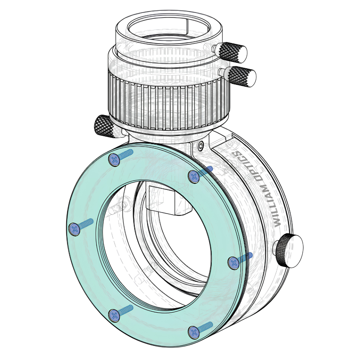 William Optics Elite Off-Axis Guider with M48 Threaded Filter Drawer Kit replacing telescope adapter 