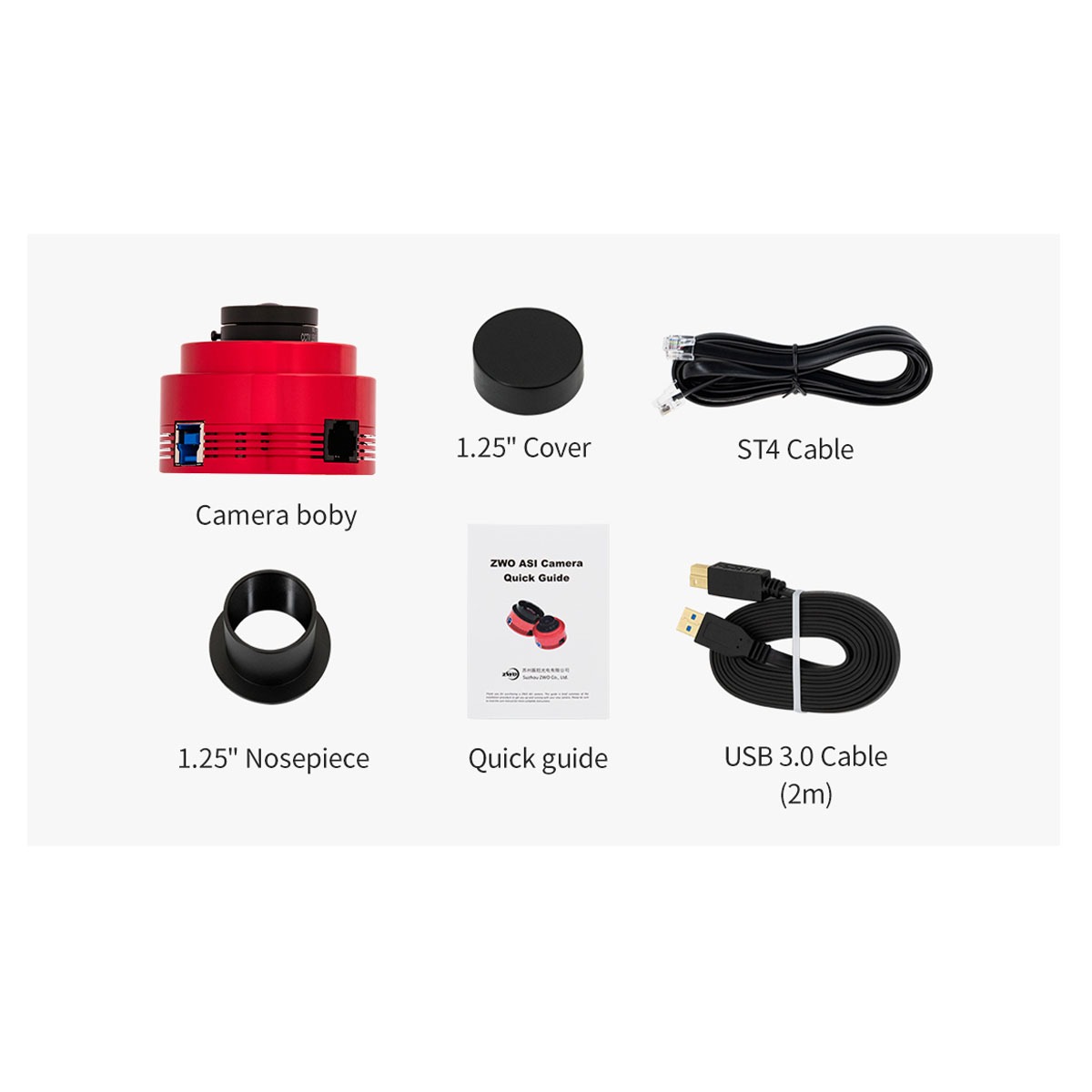 ZWO ASI662MC Color Astronomy Camera - What's in the Box