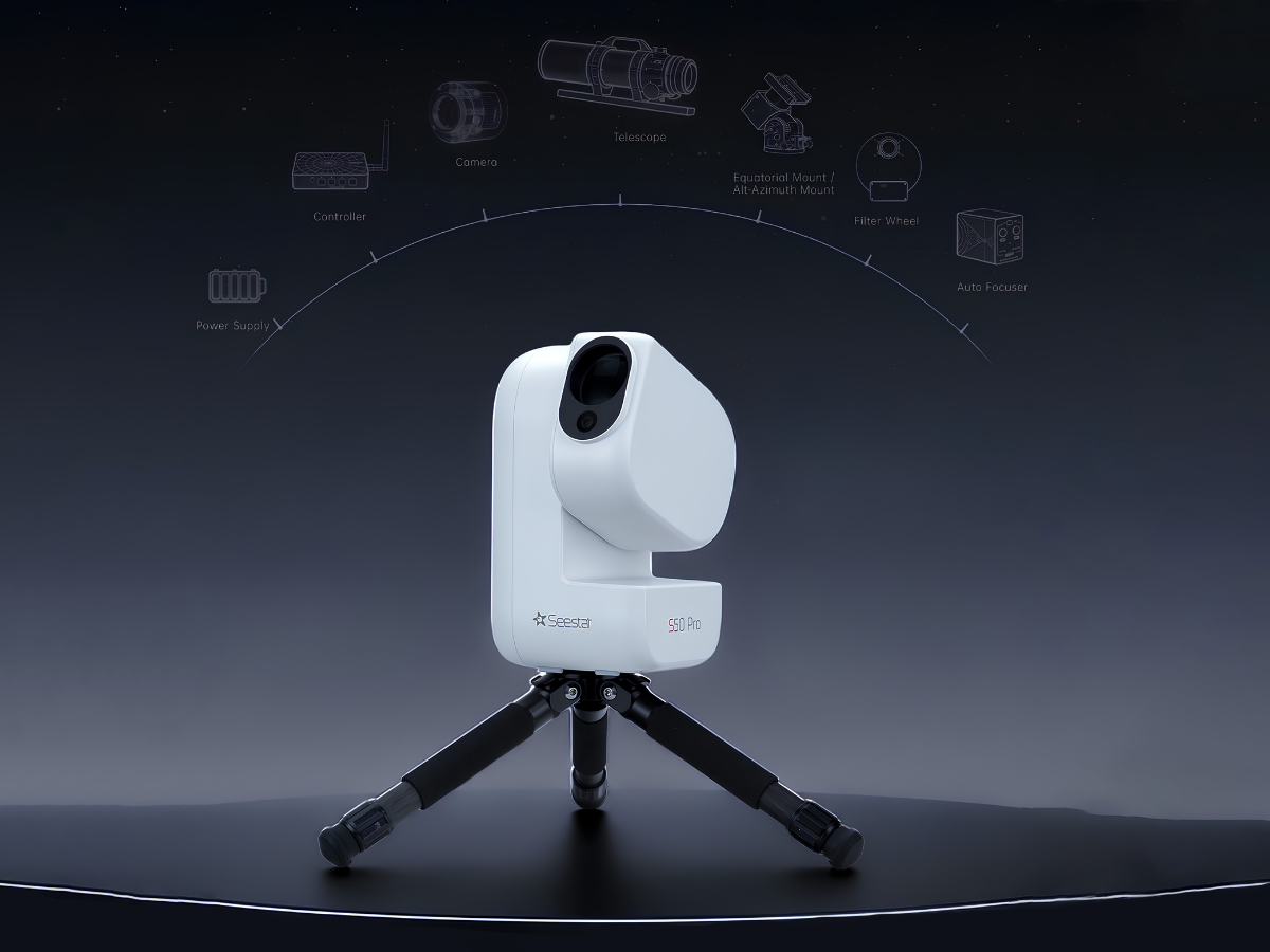 ZWO Seestar S50 all-in-one astrophotography setup.
