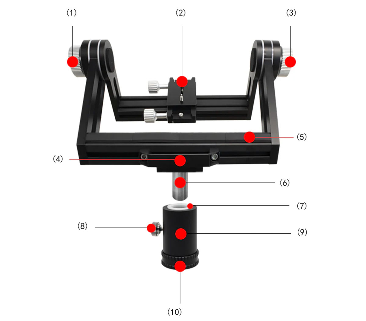 Sky Rover 70mm Giant Binoculars structrual diagram