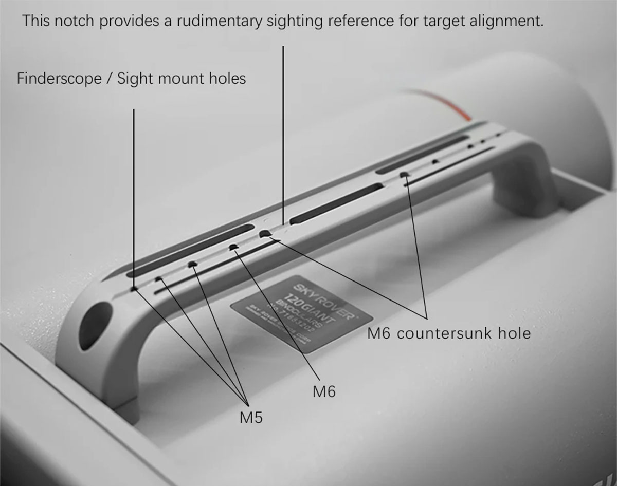 Sky Rover 70mm Giant Binoculars structrual diagram