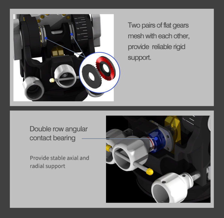 EM31 Pro Strain Wave Equatorial Mount - Innovative altitude adjustment design (Invention Patent)