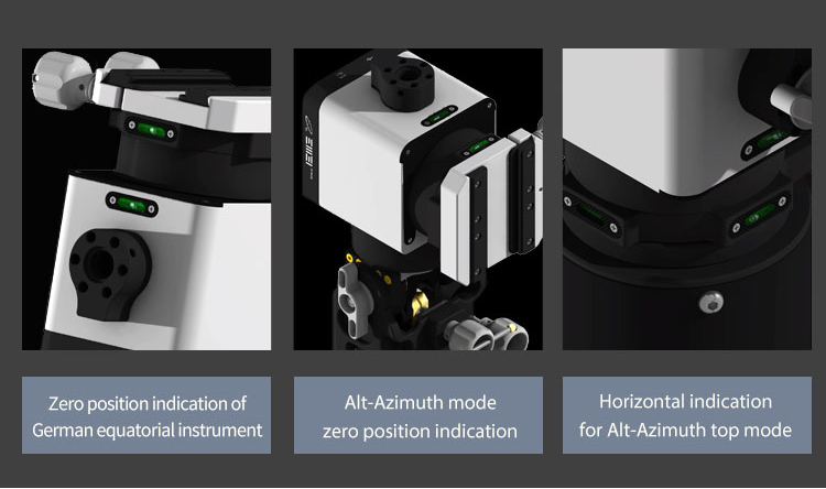 EM31 Pro Strain Wave Equatorial Mount - Bubble level zero indication design