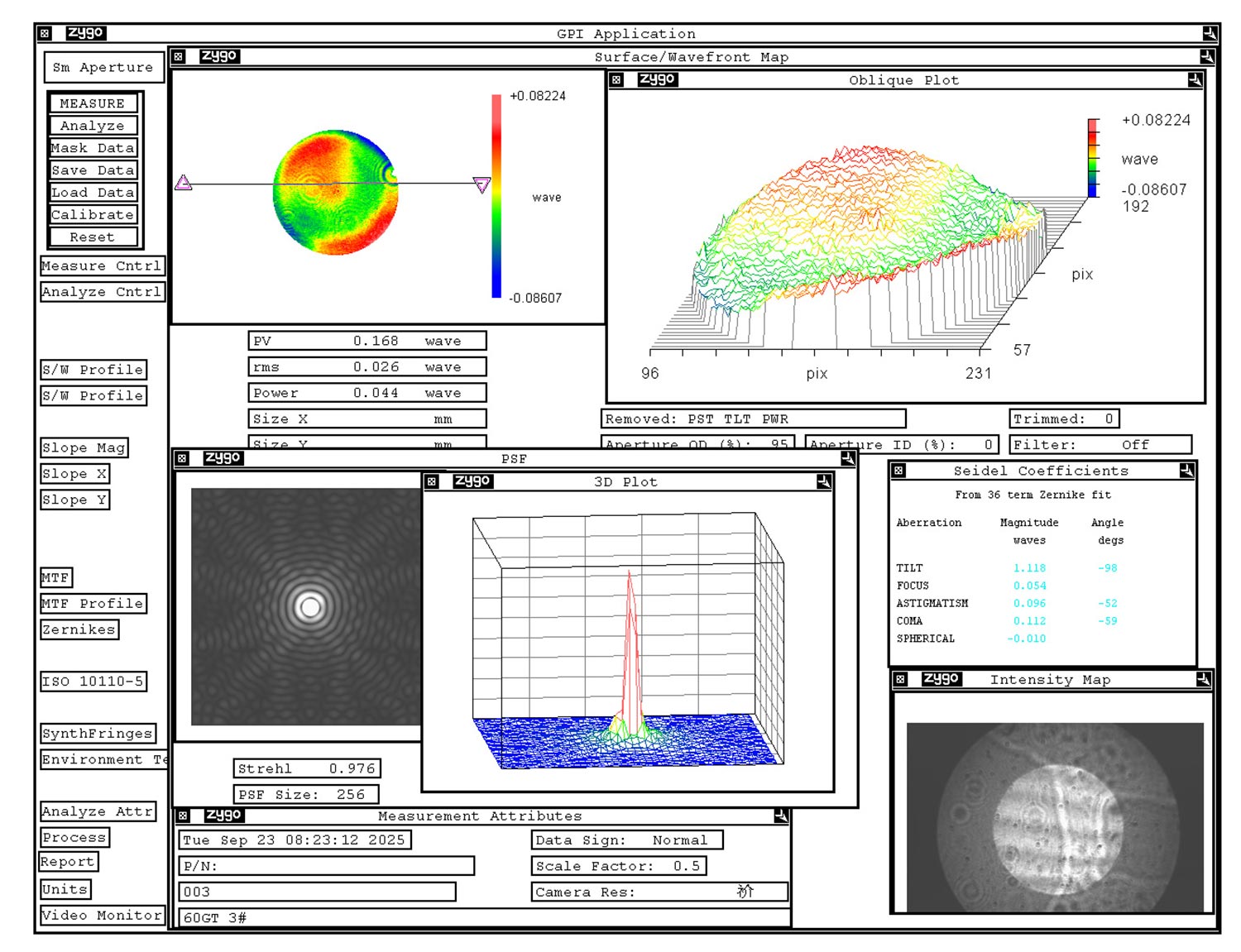 Nakoh 60GT 60mm f/6 Triplet APO Astrograph optical performance diagram.
