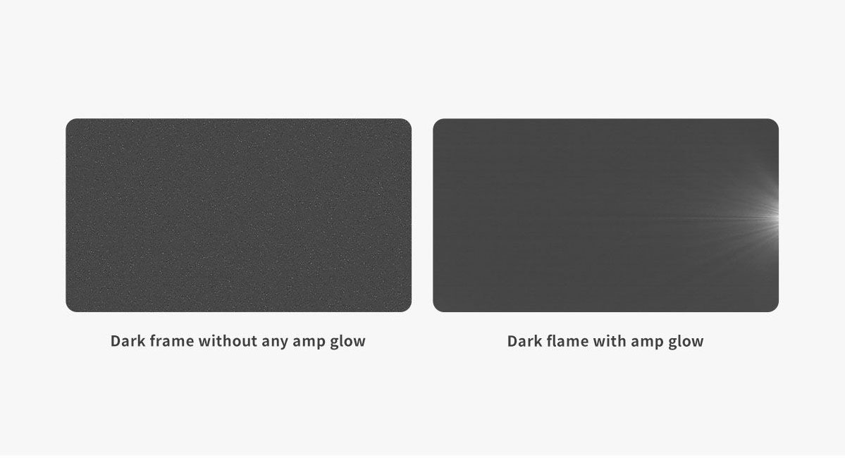 A pair of images showing a dark frame from the ZWO ASI294MC-Pro and a dark frame from a new-generation CMOS sensor like the IMX585 that is used in the ZWO ASI585MM Pro. These two images show the effects of amp glow found on those older sensors, and the ma