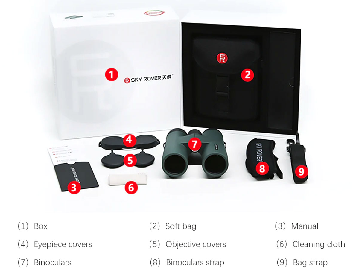 Sky Rover APO Banner Cloud Binoculars - What's in the Box