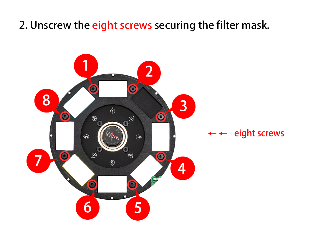 step 2 unscrew the 8 screws