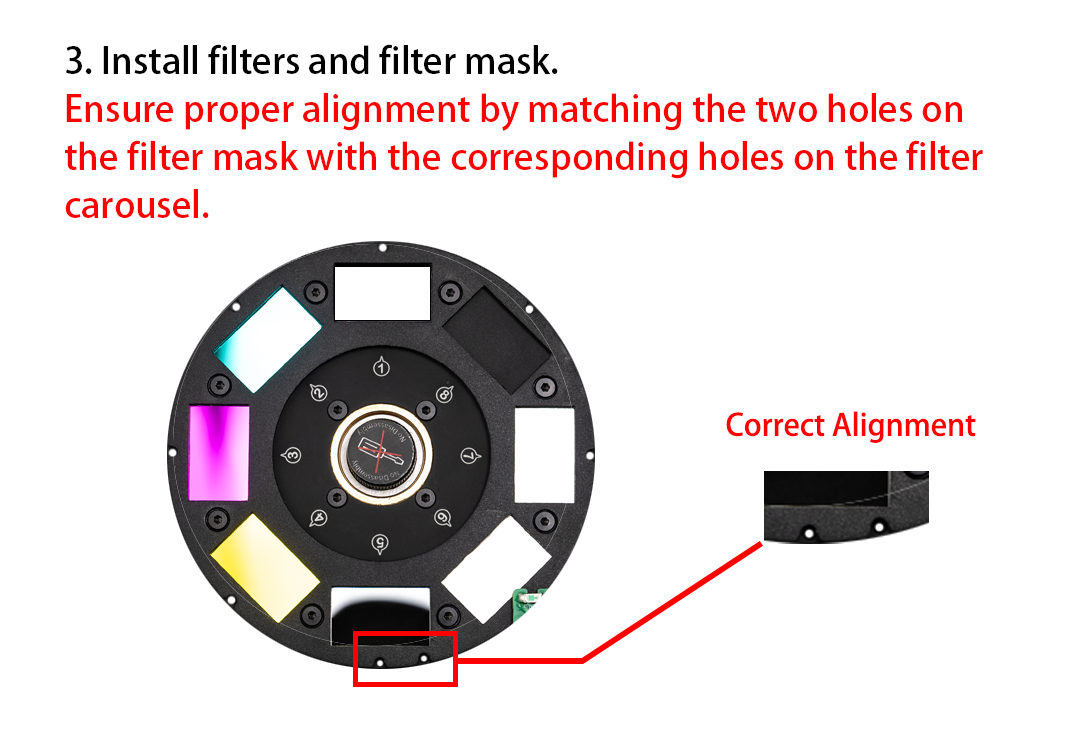 step 3 install filters and masks