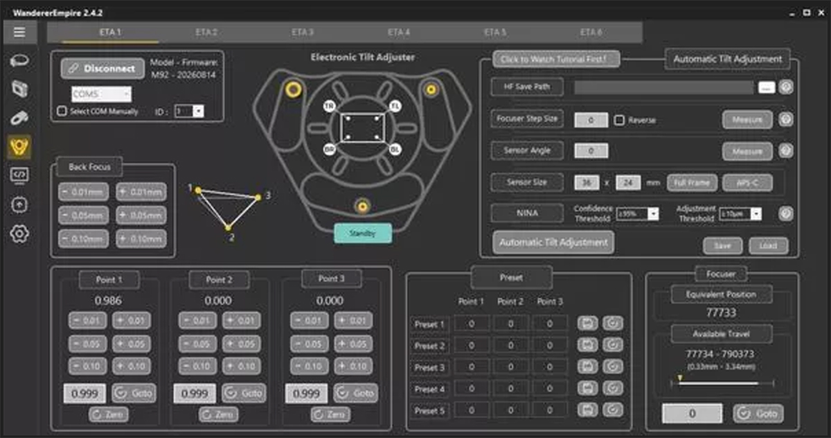 Wanderer Astro FETA M92 - Software